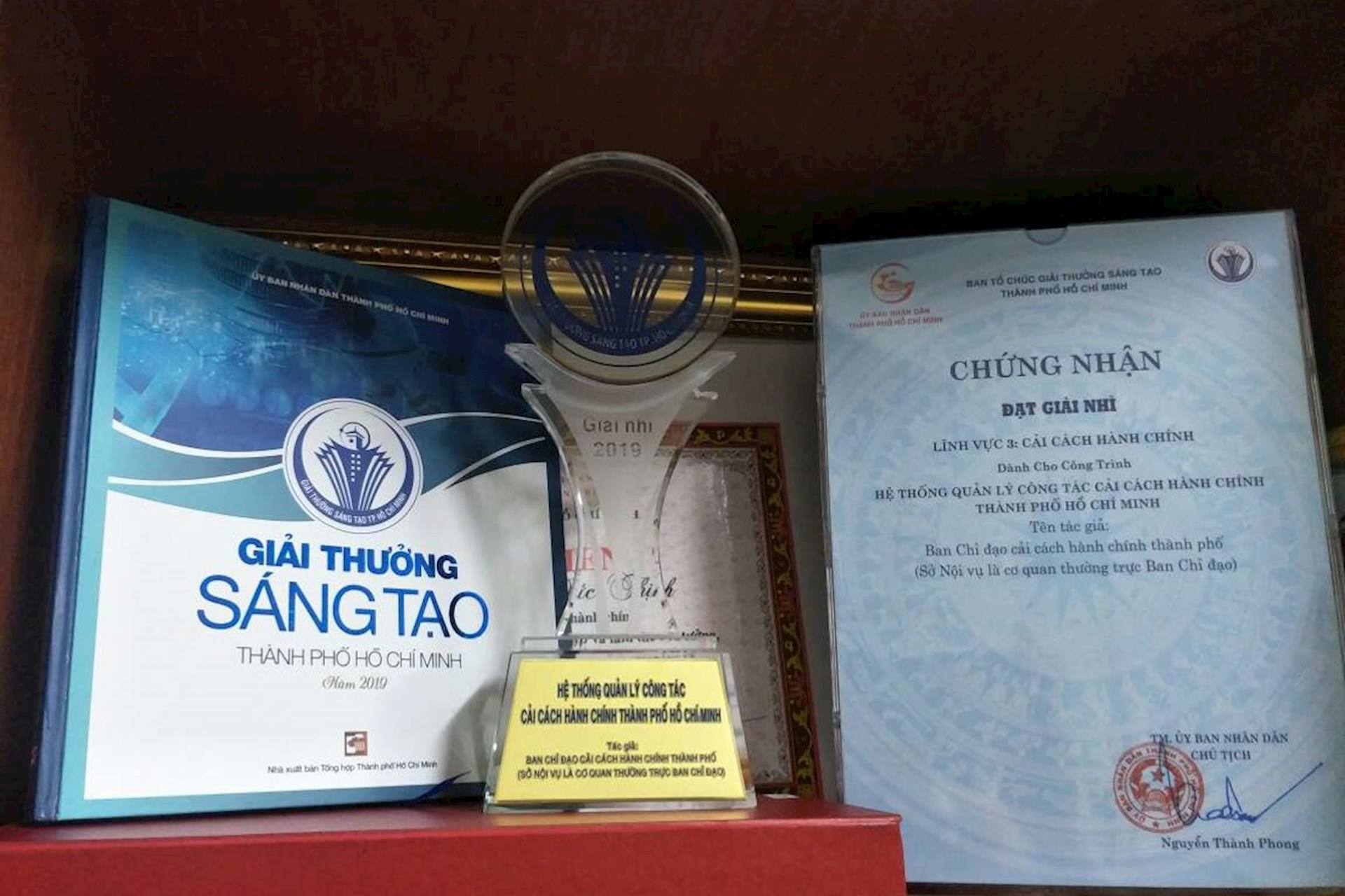 Giải Nhì Lĩnh vực cải cách hành chính dành cho công trình Hệ thống quản lý công tác cải cách hành chính thành phố Hồ Chí Minh